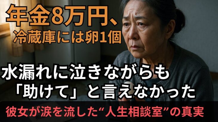 【年金8万円の72歳女性】人生相談室で初めて泣いた日―冷蔵庫に卵1個、そして水漏れ…老後の現実に「助けて」と言えなかった理由とは？【60代以上の方へ/シニア/人生相談】