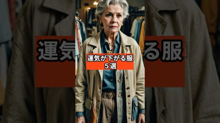 運気が下がる服５選 #シニアファッション