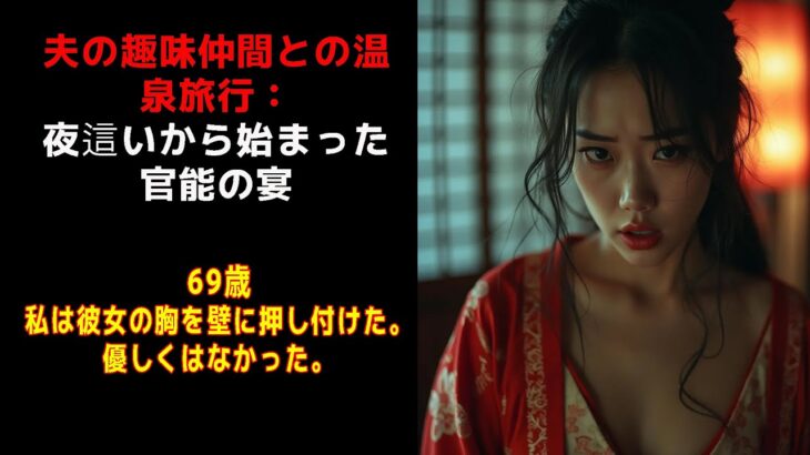 【シニア恋愛】夫の趣味仲間との温泉旅行：夜這いから始まった官能の宴