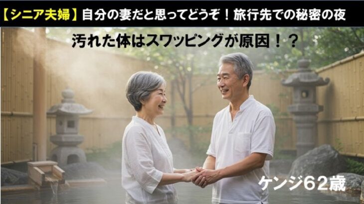 【シニア夫婦】自分の妻だと思ってどうぞ！旅行先での秘密の夜#シニアのエッチ#シニアの不倫#シニア夫婦#シニアの恋愛