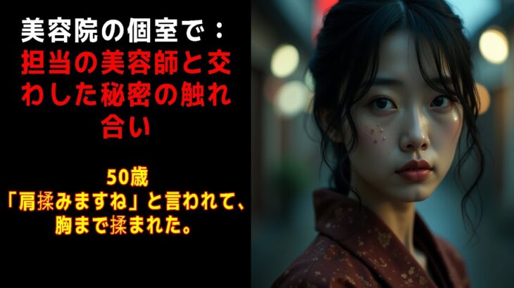【シニア恋愛】 美容院の個室で：担当の美容師と交わした秘密の触れ合い