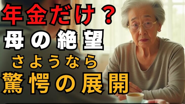 「年金で何とかなるでしょ？」と笑う息子に、母はただ一言「さようなら」と返した。その裏にある想いとは。