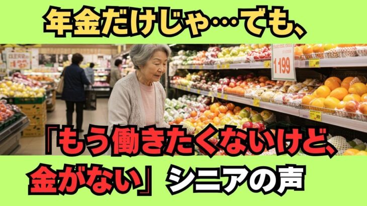 「シニアの声」もう働きたくないけど、金がない。#年金 #老後資金 #つぶやき