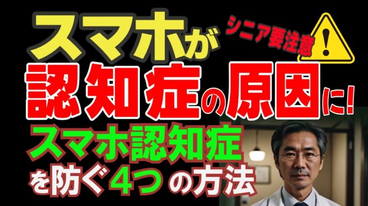 【認知症予防】スマホで認知症になる、驚きの事実！専門家が警鐘を鳴らす、シニア世代は要注意！スマホ認知症を防ぐ４つの方法とは？