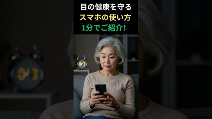 目の健康を守るスマホの使い方、1分でご紹介！#目の健康  #スマホ疲れ  #視力低下防止  #シニアライフ  #健康習慣  #ブルーライト対策  #スマホの使い方  #眼精疲労  #健康豆知識