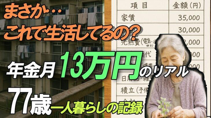 【年金月13万円】77歳の一人暮らし…えっ、これで本当に生活できるの？