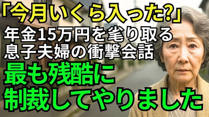 同居後、年金15万円をむしり取られ続けた私…。真夜中の“衝撃的な会話”で覚悟を決めた。翌朝、2人は制裁に青ざめた【シニアライフ70代】