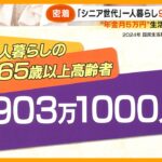 【最多】｢シニア世代｣1人暮らし900万人突破  年金月５万円”ポジティブ節約法／異世代ホームシェアに挑戦【サン！シャインニュース】