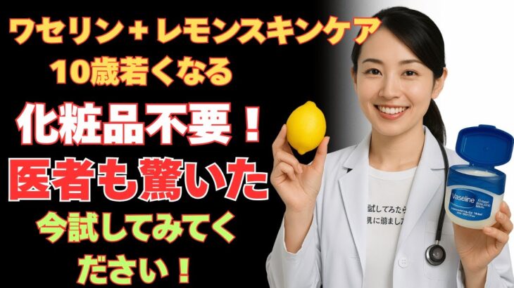 ヴァセリン＋レモンで20歳若返る！医師も驚く最強スキンケア法 #シニアライフ