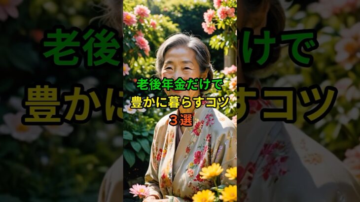 老後年金だけで豊かに暮らすコツ3選 #老後 #健康 #習慣 #シニア #年金 #60代 #70代  #shorts #ショート