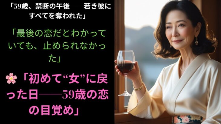【シニア恋愛】『59歳、初夏の午後に目覚めた恋──年下の彼に溺れて』