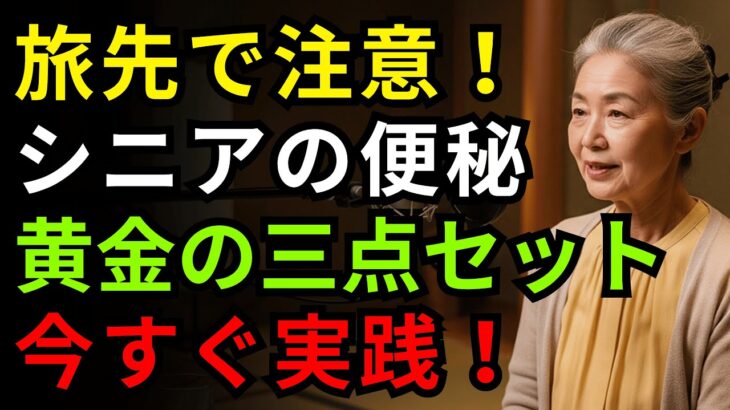高齢者：【旅先で便秘に困るシニア必見】医師も驚く！旅行中でも快腸を保つ黄金の習慣｜60歳からでも今すぐできる便通ケアとは？ | シニアの腸活 | 高齢者の健康管理