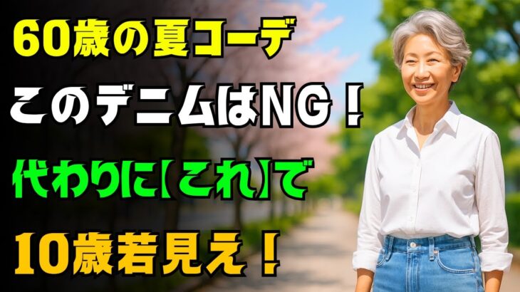 60歳からの夏ファッション｜このジーンズで涼しく輝く！中年以降こそ履くべき理由