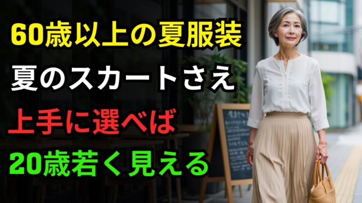 60歳以上の夏ファッション｜中年以降、夏にこのスカートは絶対に避けてください｜同年代より老けて見える本当の理由