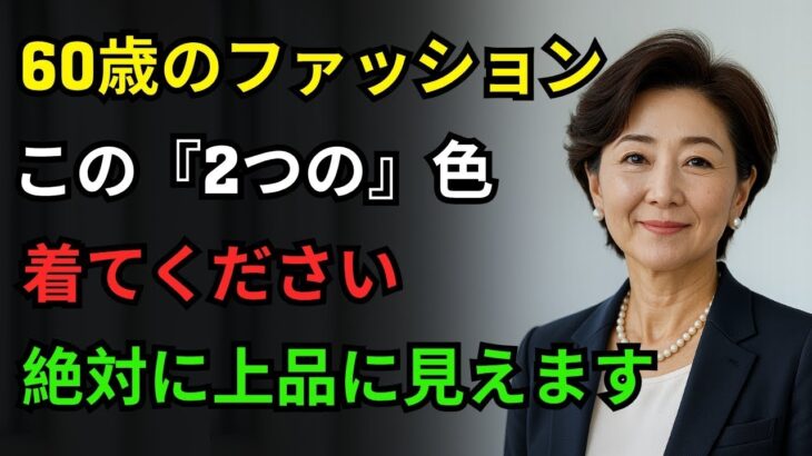 60歳からの上品な装い｜高い服はいらない！“色・素材・着こなし・心”で若々しく見える5つの秘訣【シニア女性のためのファッション講座】
