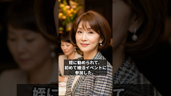 【シニア恋愛】仕事一筋62歳女性、初婚活で3人の男性と出会い→穏やかな男性の優しさに「新しい恋の始まりかもしれない」 #shorts #シニア恋活 #60代の出会い #シニア婚活 #シニア恋愛