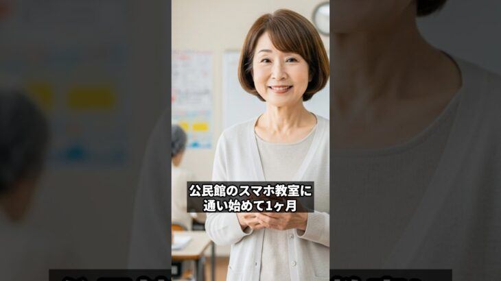 【シニア恋愛】64歳でスマホデビュー、隣の席の66歳男性と練習相手に→「デジタルも悪くない」恋愛 #shorts #シニア恋愛 #スマホ教室 #シニアの恋の話　#大人の恋愛