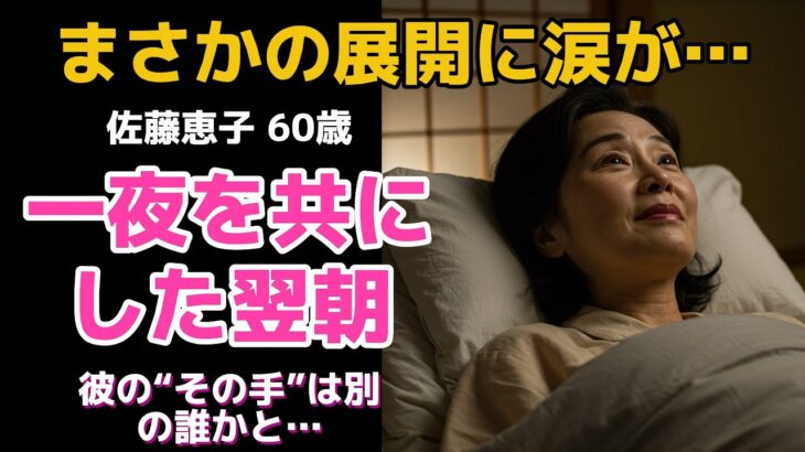 【シニア恋愛】旅行先で出会った67歳の男性と一夜を共に…まさかの“別の女性の手”を握る姿を見てしまって
