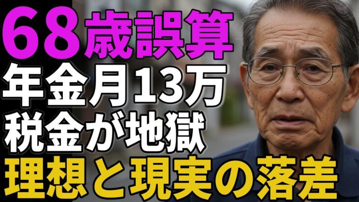 68歳男性。年金月13万、税金が地獄。老後の理想と現実の落差