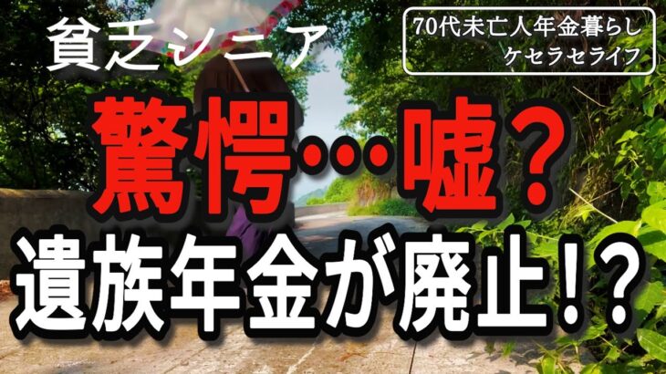 【貧乏シニア】驚愕の事実…遺族年金が廃止になる！？【70代未亡人年金暮らし】