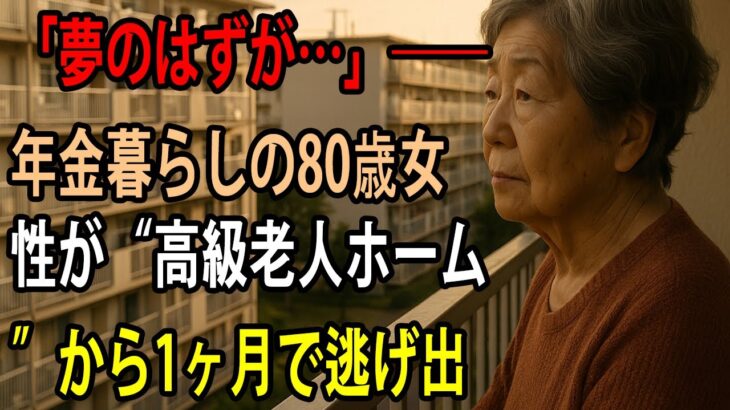 年金だけでは入れない高級老人ホームの真実…80歳女性の落とし穴と1ヶ月で逃げ出した理由