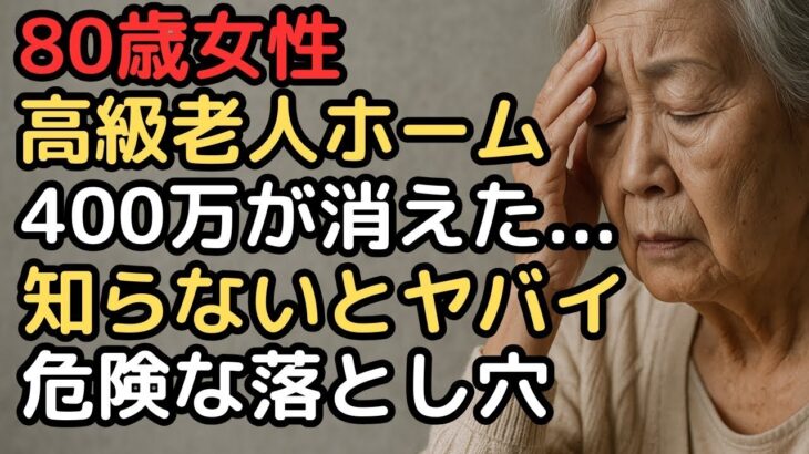年金だけでは入れない高級老人ホームの真実…80歳女性の落とし穴と1ヶ月で逃げ出した理由