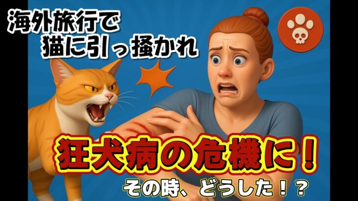 【シニア夫婦　Vlog #59】狂犬病の危機に！ 海外旅行で猫に引っ掻かれ、その時どうした！ / シニア夫婦 / 年金生活 / 60代 / 海外傷害保険 / 狂犬病 / クレカ保険 / 50代