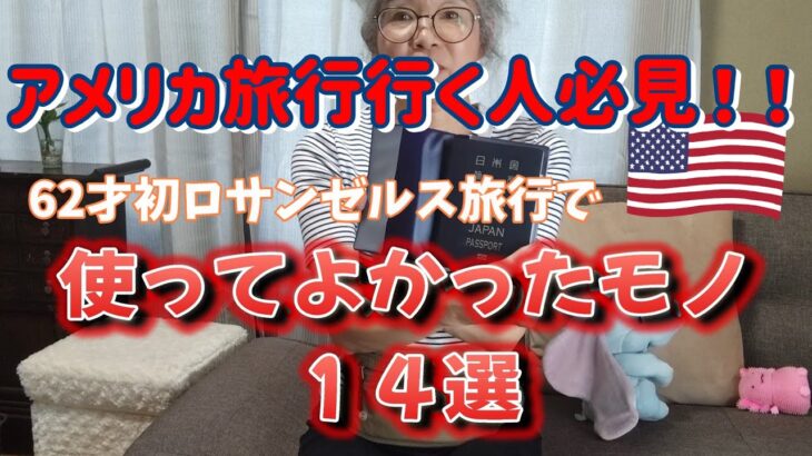 【海外旅行グッズ】去年ロサンゼルスに行った時に使って良かったグッズをご紹介します。＃シニア旅＃ダイソー＃海外旅行