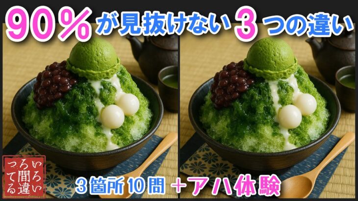 【間違い探しで脳トレ】シニアにおすすめ！美味しそうなグルメ料理画像で無料クイズ｜大人の脳活にも◎お腹がすいて食べたくなる難問