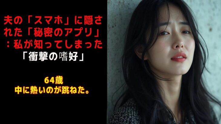 【シニア恋愛】夫の「スマホ」に隠された「秘密のアプリ」：私が知ってしまった「衝撃の嗜好」