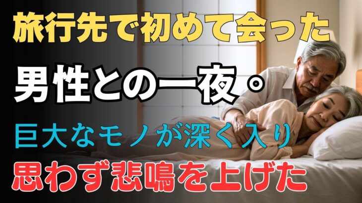 ただの旅行で初めて出会った男性。彼は背後から「巨大なもの」を私の中に入れ、思わず叫んでしまった。| シニア恋愛