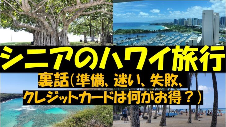 シニアのハワイ旅行は、悩みやトラブルだらけ。クレカ毎の為替レート比較も。