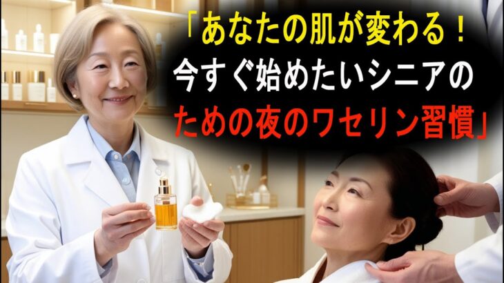 「あなたの肌が変わる！今すぐ始めたいシニアのための夜のワセリン習慣」 ｜幸せな老後のために