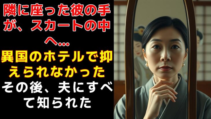 【シニア恋愛】「シニア旅行で隣り合った彼と」 異国の地で燃え上がった情熱、その関係が明るみになった予期せぬ