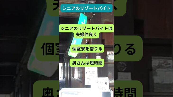 シニアのリゾートバイト 2  #50歳代  #60歳代  #shorts  #旅行 三昧 #リゾートバイト #健康