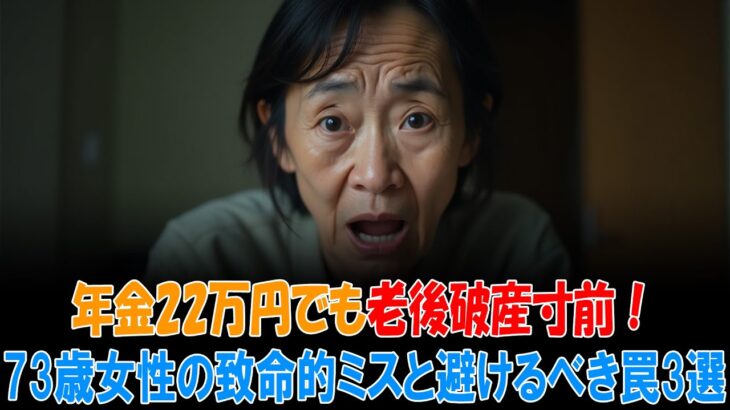 年金月22万円でも老後破産寸前！73歳女性が陥った致命的ミス【避けるべき罠3選】 | シニアライフ | 老後の生活