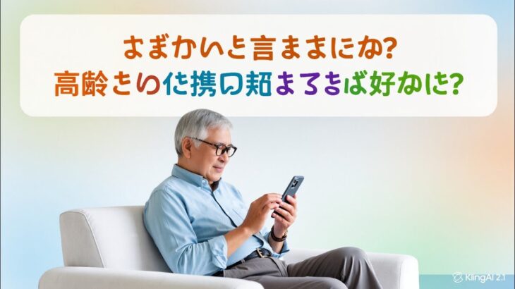 スマートフォンをよく使っていますか？特に高齢者の方のために、目を守るための5つのヒントをご紹介します。