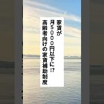 家賃が月5000円以下に!?高齢者向けの家賃補助制度 #年金 #shorts