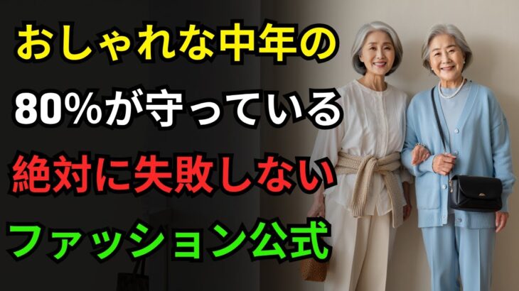 50代のファッション｜おしゃれな中年たちは絶対にこれを守っています｜年を重ねるほど品がある人たちが必ず持っている5つの基本アイテム｜10歳若く見える中年コーデの秘訣!