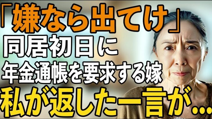 同居初日に私の年金通帳を要求する息子嫁…「嫌なら出てけ」と言ったその瞬間、私が放った予想外の一言に嫁は青ざめました【シニアライフ】【60代以上の方へ】
