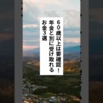60歳以上は要確認！年金と別に受け取れるお金3選