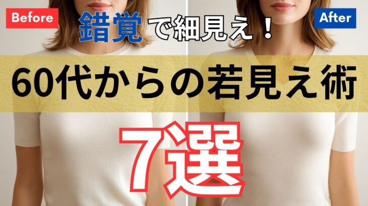 【隠すより魅せる！】60代ファッション｜錯覚で細見え！若見えする着こなし7選
