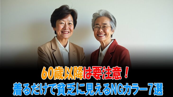 【シニアファッション】60歳以降は要注意！着るだけで貧乏に見えるNGカラー7選 | シニアライフ | 高齢者の健康 | 老後の生活