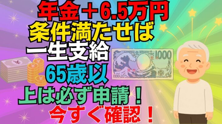 【必ず申請して！】年金に6万円が一生上乗せ！生涯の合計143万円になる神制度！年金生活者支援給付金について解説！【給付金申請方法支給金額】
