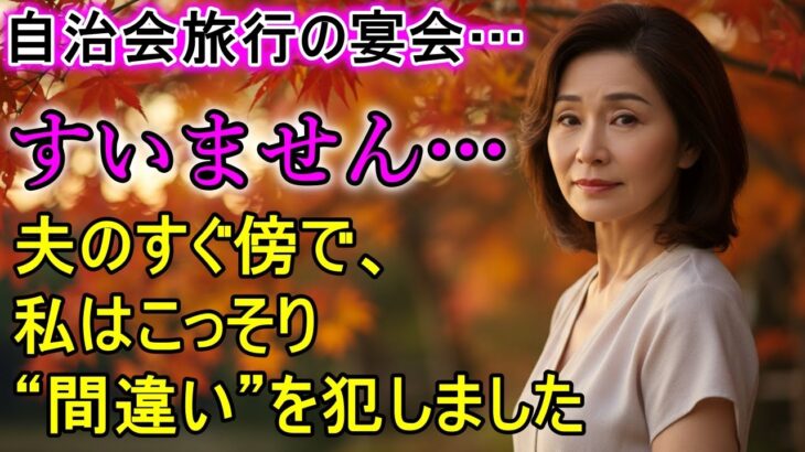 【シニア恋愛】「お願い…見ないで」68歳主婦が自治会旅行で踏み越えた、危うい一線