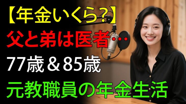 年金いくら？】「父と弟は医者   77歳と85歳元教職員2名の年金事情、老後の年金生活」年金インタビュー
