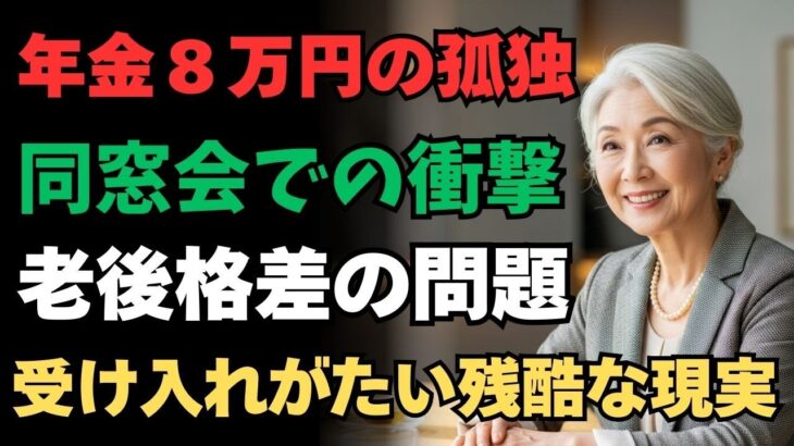 年金8万円でどう生きるか？同窓会で気づいた「老後格差」の正体【長生き、長寿、老後、シニア、シニアライフ、シニア世代、高齢、介護、老化、60代、70代、80代】