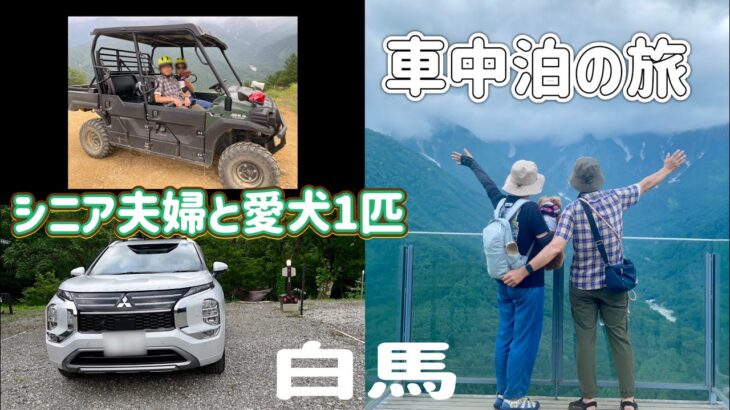 【アウトランダーPHEV】【車中泊】デメリットありでも楽しむ！シニア夫婦と犬の車中泊スタイル！