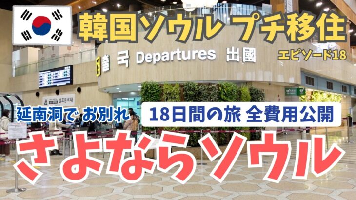 【韓国旅行Vlog】さよならソウル！18日間ソウルプチ移住、全費用公開！延南洞のイタリアンでお別れパーティー！