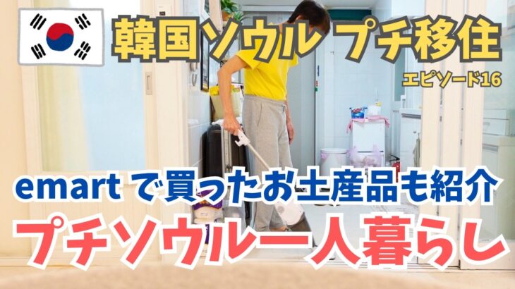 【韓国旅行Vlog】今日はソウルでプチ一人暮らし！emart でお土産を大人買い！ソウル18日間プチ移住！